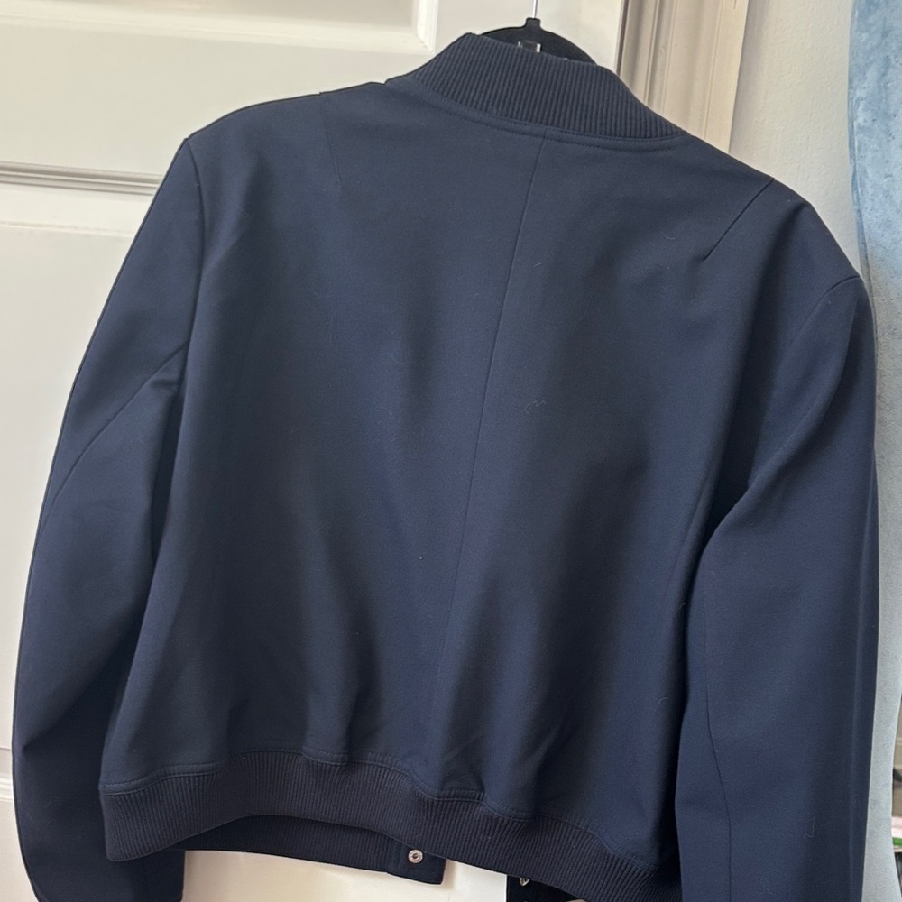 RACHEL ZOE Navy Bomber Jacket Size XL Worn Once - Picture 3 of 3